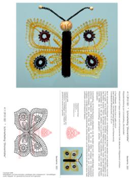 021 Klöppelbrief Schmetterling "Zitronenfalter" für Chenille Körper