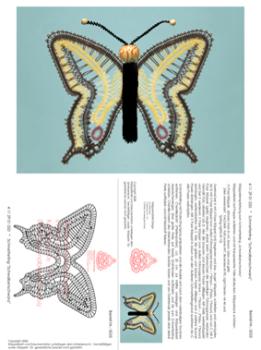 033 Klöppelbrief Schmetterling "Schwalbenschwanz" für Chenille Körper