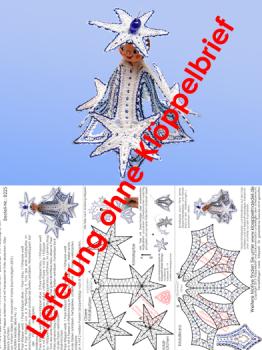 P068 Zubehör - bemaltes Holzköpfchen für Vier-Jahreszeiten-Figur Wintersternchen "Eiskristall"